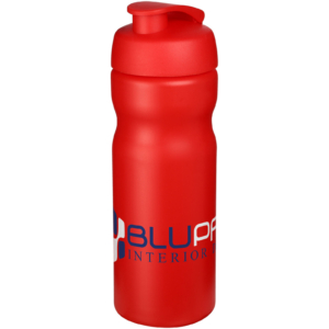 Baseline® Plus 650 ml Sportflasche mit Klappdeckel - rot - Logo 1