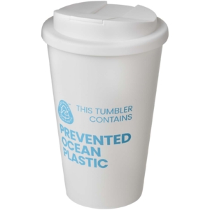 Americano® POP 350 ml isolierter Trinkbecher mit auslaufsicherem Deckel - weiss - Logo 1