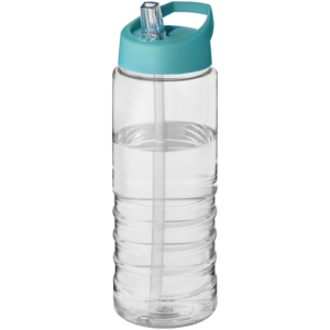 H2O Active® Treble 750 ml Sportflasche mit Ausgussdeckel – transparent / aquablau