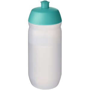 HydroFlex™ Clear 500 ml Squeezy Sportflasche – aquablau / klar mattiert