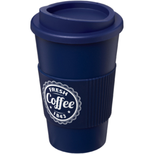 Americano® 350 ml Isolierbecher mit Schutzring - dunkelblau - Logo 1