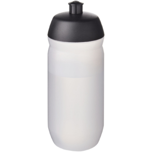 HydroFlex™ 500 ml Squeezy Sportflasche – schwarz / transparent weiss