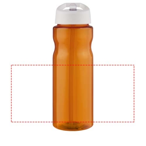H2O Active® Base 650 ml Sportflasche mit Ausgussdeckel - orange / weiss – Bild 5