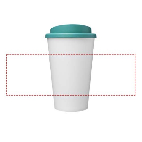 Americano® Eco 350 ml recycelter Becher - weiss / aquablau – Bild 6