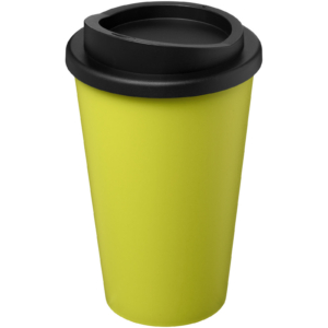 Americano® recycelter isolierter 350 ml Becher – limone / schwarz