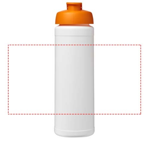 Baseline® Plus 750 ml Flasche mit Klappdeckel - weiss / orange – Bild 5