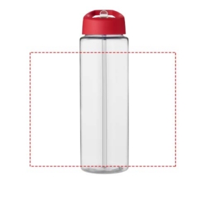 H2O Active® Vibe 850 ml Sportflasche mit Ausgussdeckel - transparent / rot – Bild 5