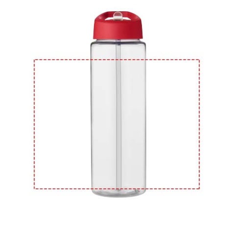 H2O Active® Vibe 850 ml Sportflasche mit Ausgussdeckel - transparent / rot – Bild 5
