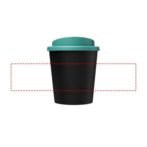 Americano® Espresso Eco 250 ml recycelter Isolierbecher - schwarz / aquablau – Bild 5