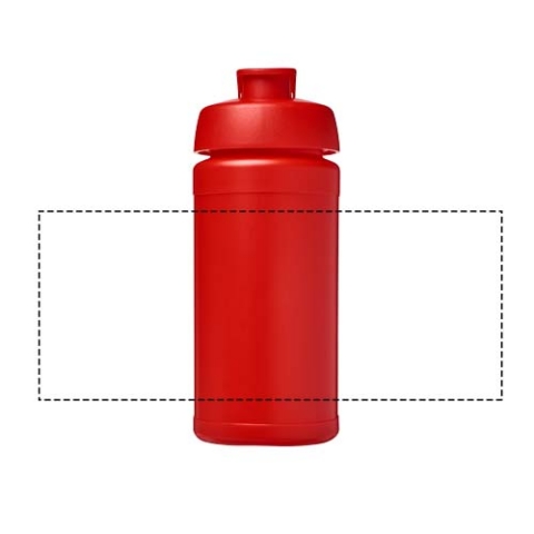 Baseline® Plus 500 ml Sportflasche mit Klappdeckel - rot – Bild 5
