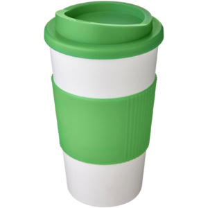 Americano® 350 ml Isolierbecher mit Schutzring – weiss / grün