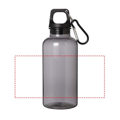 Oregon 400 ml RCS-zertifizierte Trinkflasche aus recyceltem Kunststoff mit Karabiner - schwarz – Bild 4