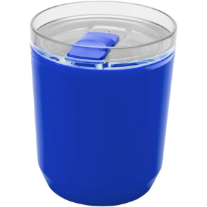 Hudson 180 ml doppelwandiger Becher aus recyceltem Kunststoff – blau