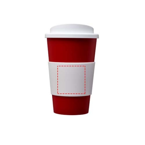 Americano® 350 ml Isolierbecher mit Schutzring - rot / weiss – Bild 6