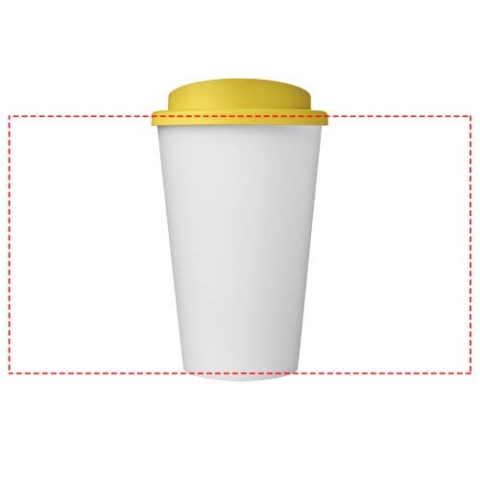 Americano® Eco 350 ml recycelter Becher - weiss / gelb – Bild 8