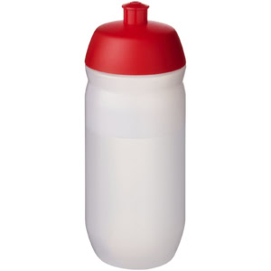 HydroFlex™ Clear 500 ml Squeezy Sportflasche – rot / klar mattiert