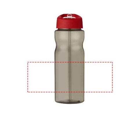 H2O Active® Eco Base 650 ml Sportflasche mit Ausgussdeckel - kohle / rot – Bild 6
