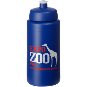 Baseline® Plus grip 500 ml Sportflasche mit Sportdeckel - blau - Logo 1