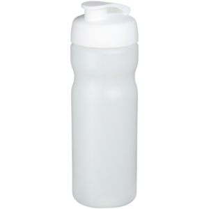Baseline® Plus 650 ml Sportflasche mit Klappdeckel – transparent / weiss