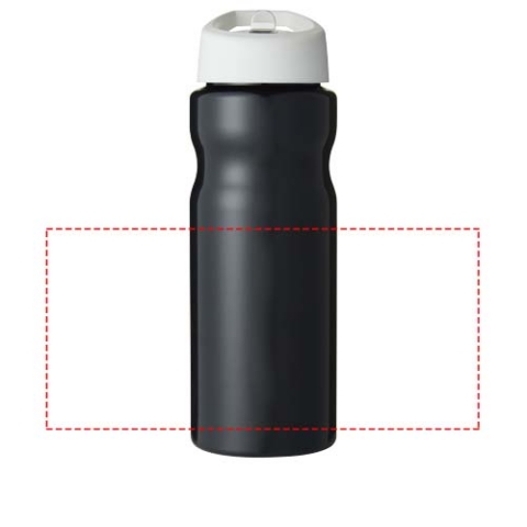 H2O Active® Base 650 ml Sportflasche mit Ausgussdeckel - schwarz / weiss – Bild 6