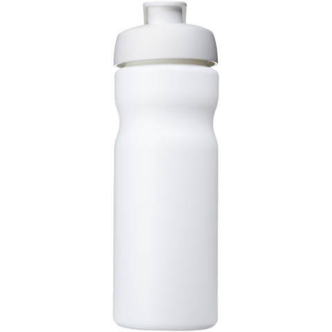 Baseline® Plus 650 ml Sportflasche mit Klappdeckel - weiss - Vorderseite