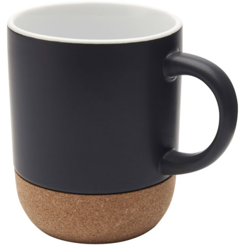 Billie 300 ml Keramiktasse mit Korkdetails - schwarz - Hauptfoto