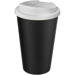 Americano® 350 ml Isolierbecher mit auslaufsicherem Schraubverschluss – schwarz / weiss