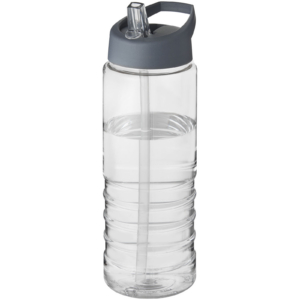 H2O Active® Treble 750 ml Sportflasche mit Ausgussdeckel – transparent / storm grey