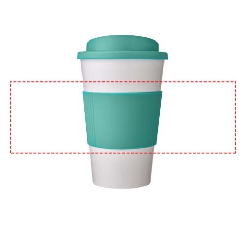 Americano® 350 ml Isolierbecher mit Schutzring - weiss / aquablau – Bild 7