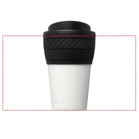 Brite-Americano® 350 ml Isolierbecher mit Schutzring Reifen-Design - schwarz – Bild 4