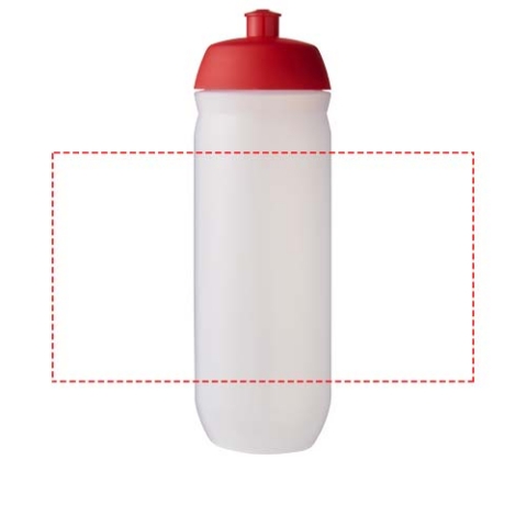 HydroFlex™ Clear 750 ml Squeezy Sportflasche - rot / klar mattiert – Bild 7