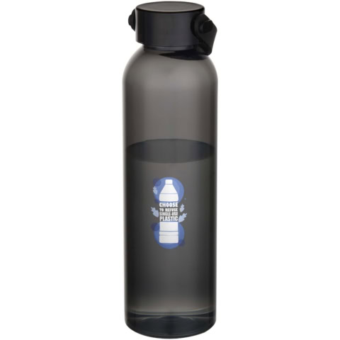 Alti 630 ml RCS-zertifizierte Trinkflasche aus recyceltem Kunststoff - schwarz - Logo 1