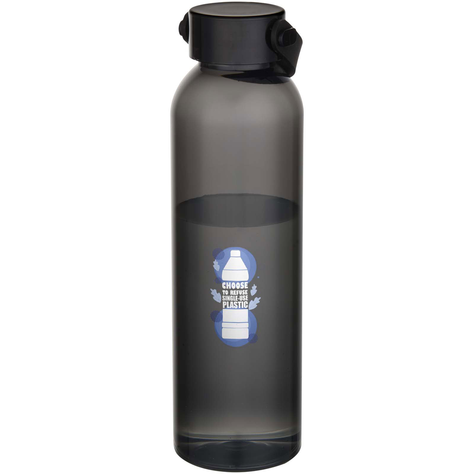 Alti 630 ml RCS-zertifizierte Trinkflasche aus recyceltem Kunststoff - schwarz - Logo 1