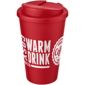 Americano® 350 ml Isolierbecher mit auslaufsicherem Schraubverschluss - rot - Logo 1