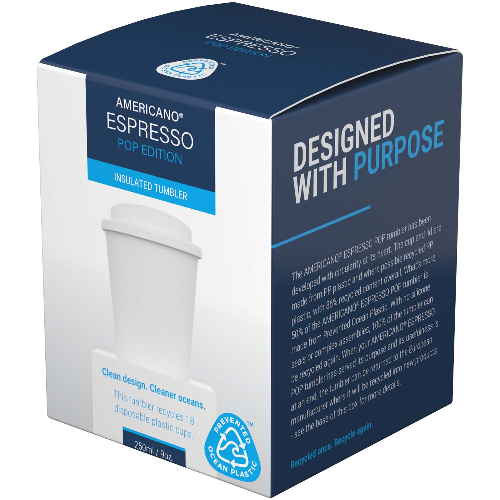 Americano® Espresso POP 250 ml Becher - schwarz - Package