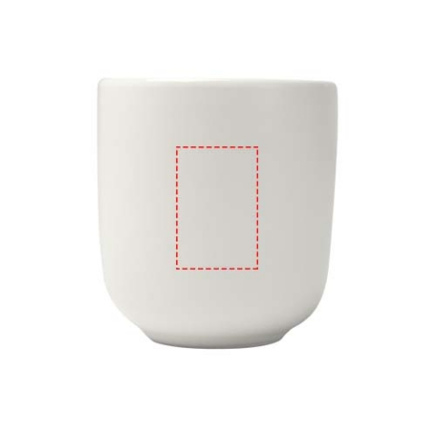 Male 90 ml Keramik Espressotassen – 2er Set, matt - weiss – Bild 5