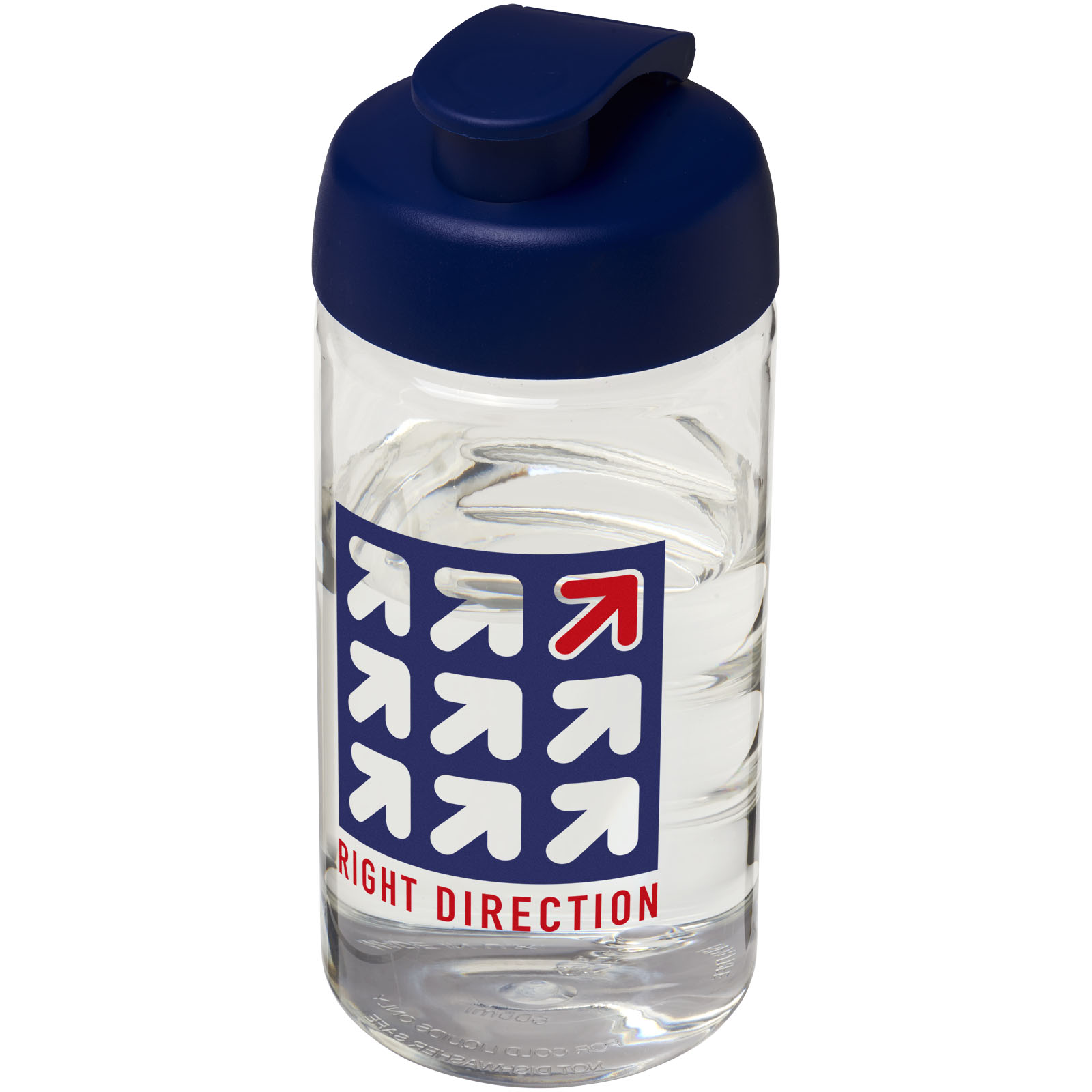 H2O Active® Bop 500 ml Sportflasche mit Klappdeckel - transparent - Logo 1