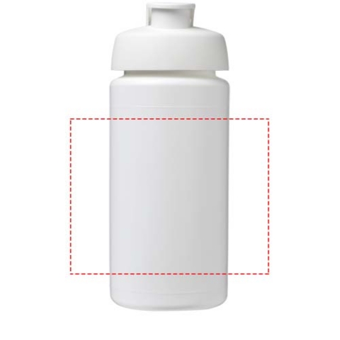 Baseline® Plus grip 500 ml Sportflasche mit Klappdeckel - weiss – Bild 4