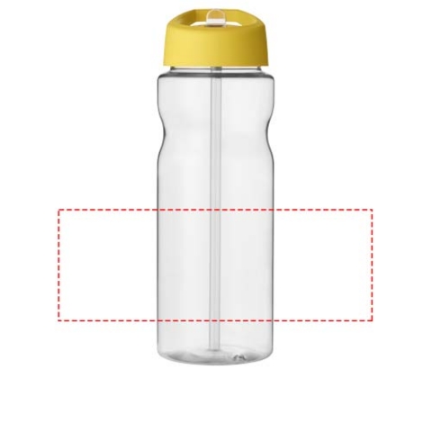 H2O Active® Base 650 ml Sportflasche mit Ausgussdeckel - transparent / gelb – Bild 6
