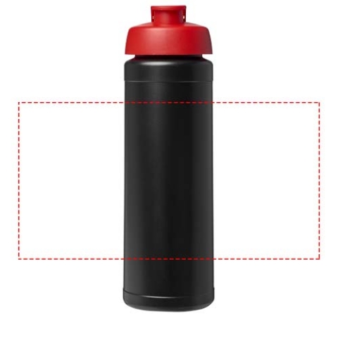Baseline® Plus 750 ml Flasche mit Klappdeckel - schwarz / rot – Bild 5