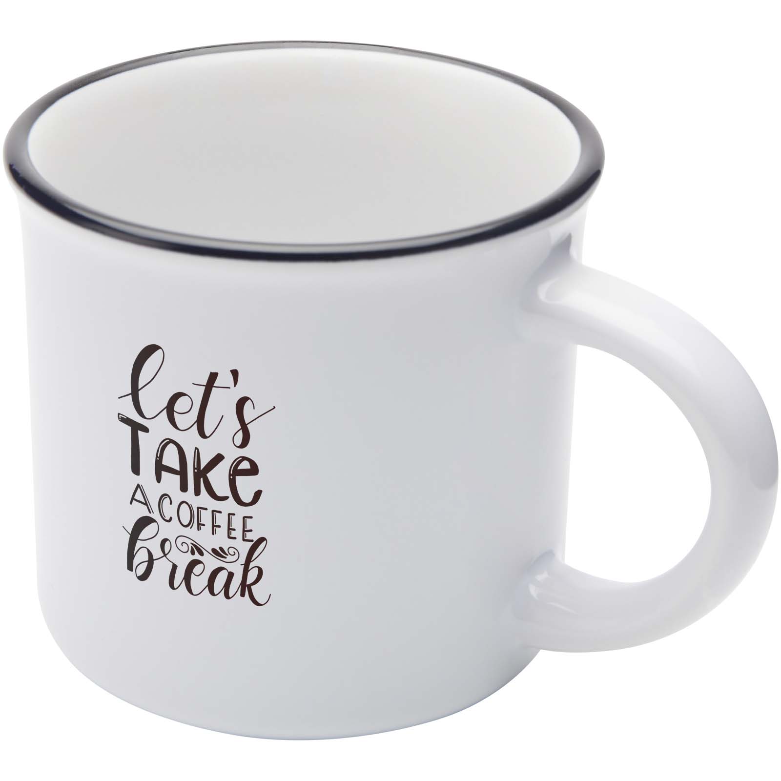 Bari Keramiktasse 240 ml mit glänzender Oberfläche - weiss - Logo 1