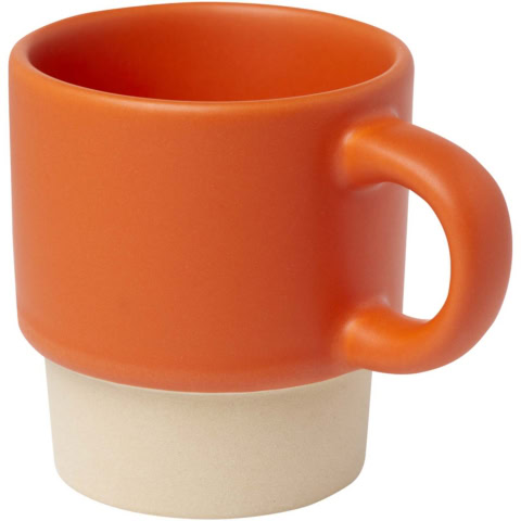 Olympia 130 ml stapelbarer Expresso Becher mit Tonboden - orange - Hauptfoto