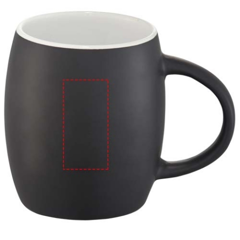 Hearth 400 ml Keramiktasse mit Holz Untersetzer - schwarz / weiss – Bild 9