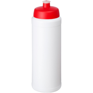 Baseline® Plus grip 750 ml Sportflasche mit Sportdeckel – weiss / rot
