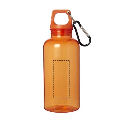 Oregon 400 ml RCS-zertifizierte Trinkflasche aus recyceltem Kunststoff mit Karabiner - orange – Bild 9
