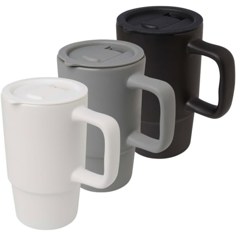 Carter 450 ml Keramiktasse mit Kunststoffdeckel - grau - Gruppe