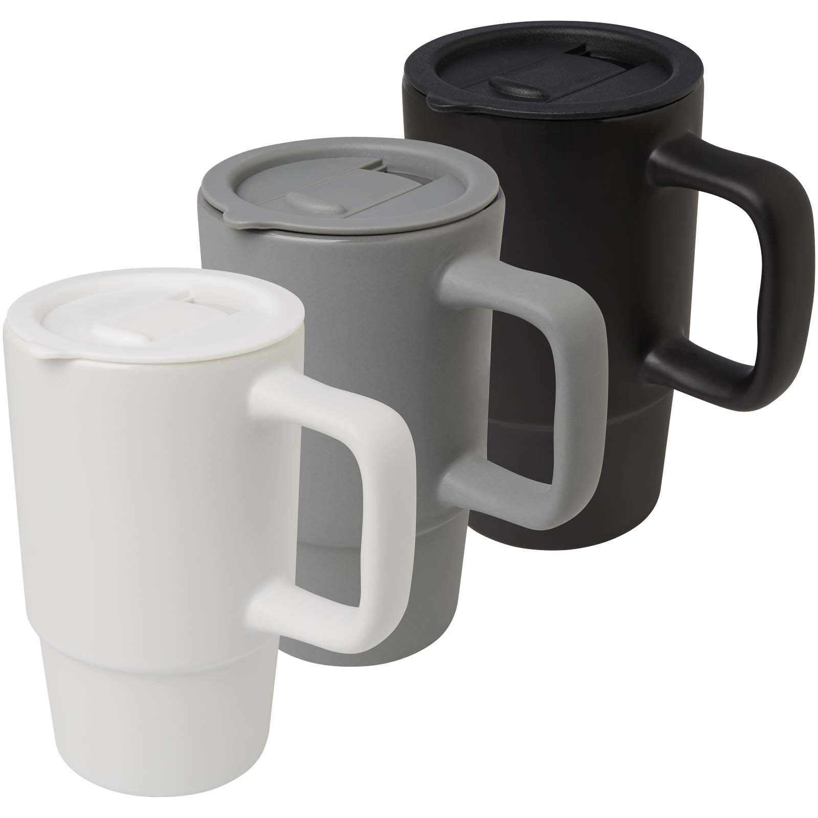 Carter 450 ml Keramiktasse mit Kunststoffdeckel - grau - Gruppe