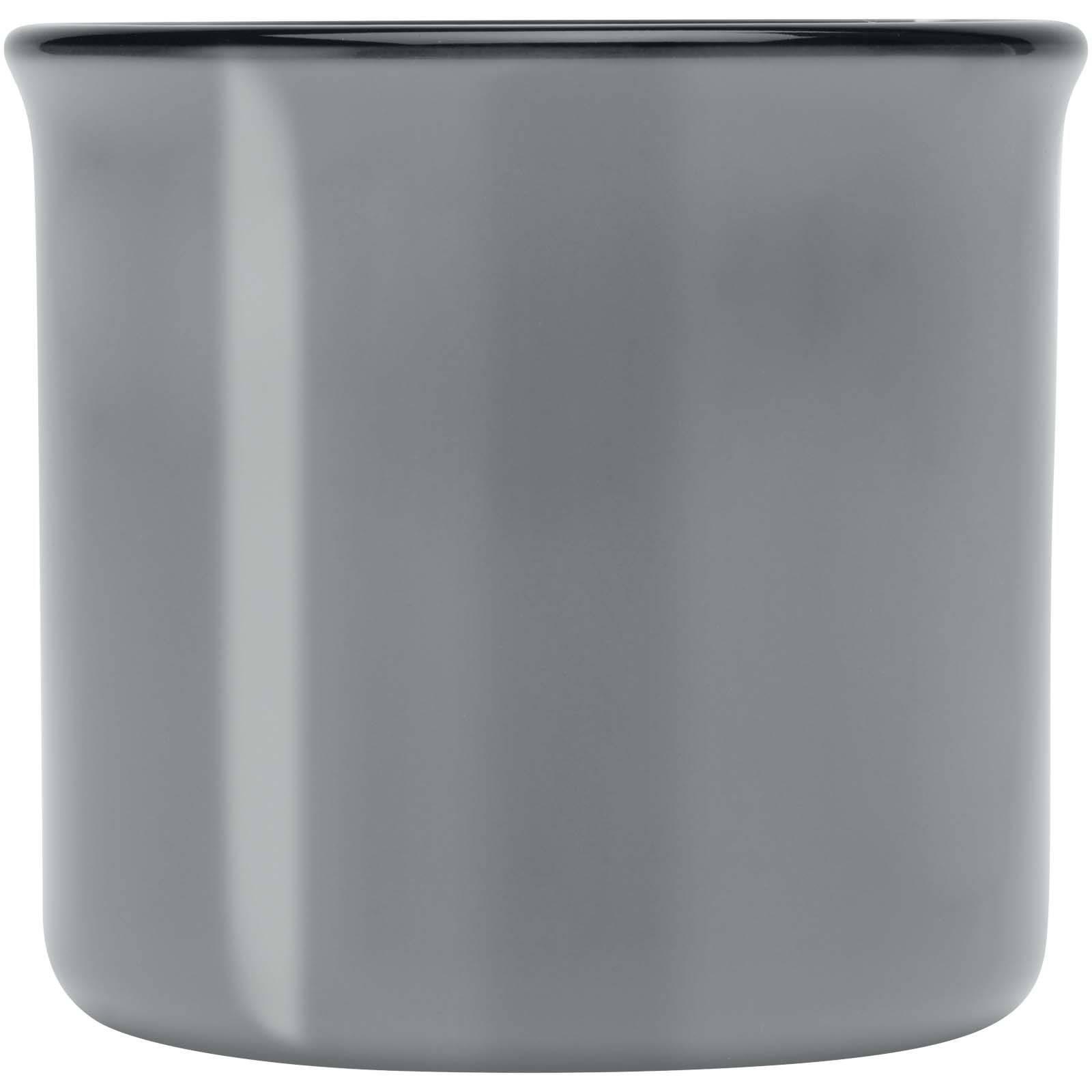 Bari Keramiktasse 240 ml mit glänzender Oberfläche - grau - Vorderseite