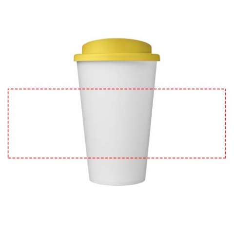 Americano® Eco 350 ml recycelter Becher - weiss / gelb – Bild 6