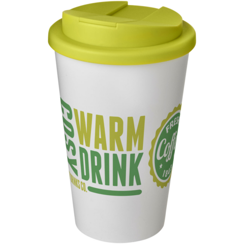 Americano® 350 ml Isolierbecher mit auslaufsicherem Schraubverschluss - weiss - Logo 1